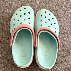 CROCS Aqua and Pink Women's Clogs